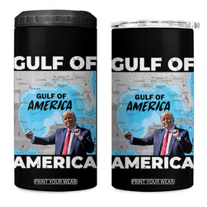 America's Gulf Mexico 4 in 1 Can Cooler Tumbler Trump Dancing Funny Map TS10 One Size: 16 oz Black Print Your Wear