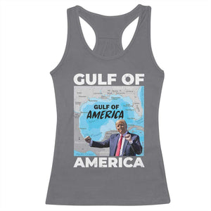 America's Gulf Mexico Racerback Tank Top Trump Dancing Funny Map TS10 Charcoal Print Your Wear