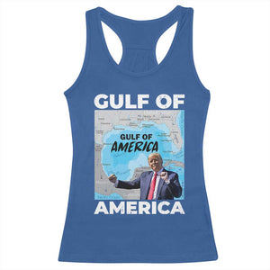 America's Gulf Mexico Racerback Tank Top Trump Dancing Funny Map TS10 Royal Blue Print Your Wear