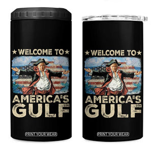 America's Gulf Mexico 4 in 1 Can Cooler Tumbler Presdent Trump Pirate TS10 One Size: 16 oz Black Print Your Wear