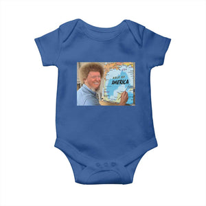 Funny America's Gulf Mexico Baby Onesie Presdent Trump TS10 Royal Blue Print Your Wear