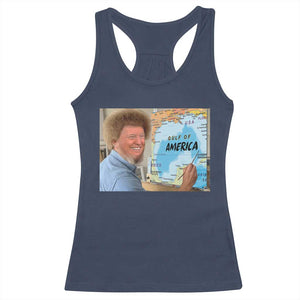 Funny America's Gulf Mexico Racerback Tank Top Presdent Trump TS10 Navy Print Your Wear