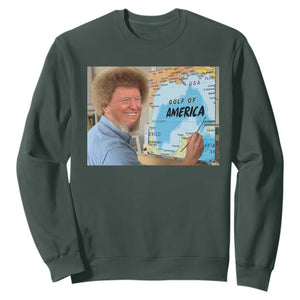 Funny America's Gulf Mexico Sweatshirt Presdent Trump TS10 Dark Forest Green Print Your Wear