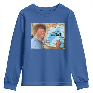 Funny America's Gulf Mexico Youth Sweatshirt Presdent Trump TS10 Royal Blue Print Your Wear