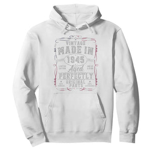 Vintage 1945 Hoodie Aged Perfectly 80th Birthday Gift American Flag TS10 White Print Your Wear