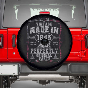 Vintage 1945 Spare Tire Cover Aged Perfectly 80th Birthday Gift American Flag TS10 Black Print Your Wear