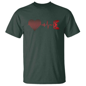 Valentine Gamer T Shirt Heartbeat Video Games Gaming Boys TS10 Dark Forest Green Print Your Wear