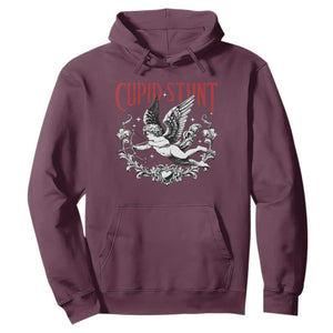 Valentines Party Retro Cupid Stunt Hoodie TS10 Maroon Print Your Wear