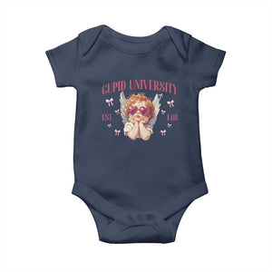 Cupid University Baby Onesie Cute Valentines Day Funny College TS10 Navy Print Your Wear