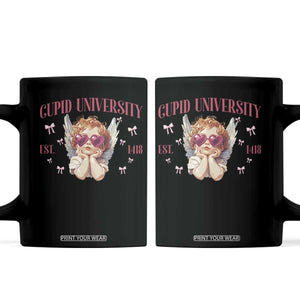 Cupid University Coffee Mug Cute Valentines Day Funny College TS10 Black Print Your Wear