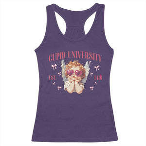 Cupid University Racerback Tank Top Cute Valentines Day Funny College TS10 Purple Print Your Wear