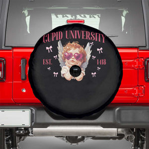 Cupid University Spare Tire Cover Cute Valentines Day Funny College TS10 Black Print Your Wear