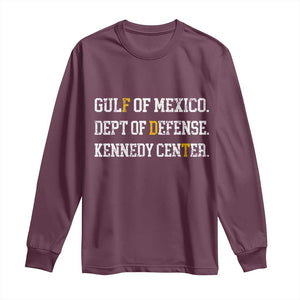 Subtle FDT Long Sleeve Shirt Vintage Gulf of Mexico Dept Of Defense Kennedy Center TS10 Maroon Print Your Wear