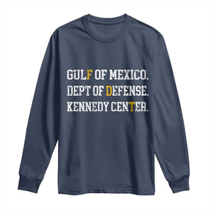 Subtle FDT Long Sleeve Shirt Vintage Gulf of Mexico Dept Of Defense Kennedy Center TS10 Navy Print Your Wear