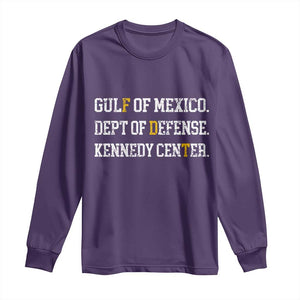 Subtle FDT Long Sleeve Shirt Vintage Gulf of Mexico Dept Of Defense Kennedy Center TS10 Purple Print Your Wear
