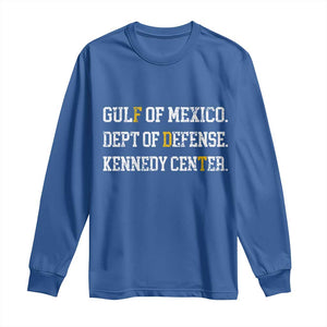 Subtle FDT Long Sleeve Shirt Vintage Gulf of Mexico Dept Of Defense Kennedy Center TS10 Royal Blue Print Your Wear