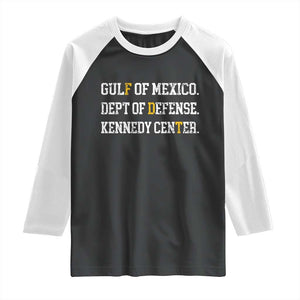 Subtle FDT Raglan Shirt Vintage Gulf of Mexico Dept Of Defense Kennedy Center TS10 Black White Print Your Wear