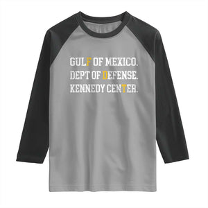 Subtle FDT Raglan Shirt Vintage Gulf of Mexico Dept Of Defense Kennedy Center TS10 Sport Gray Black Print Your Wear