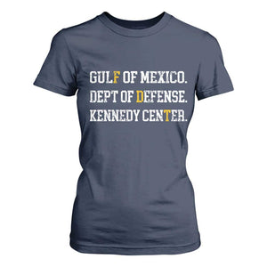 Subtle FDT T Shirt For Women Vintage Gulf of Mexico Dept Of Defense Kennedy Center TS10 Navy Print Your Wear