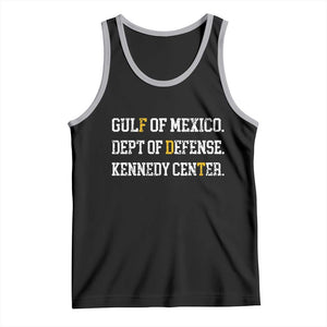Subtle FDT Tank Top Vintage Gulf of Mexico Dept Of Defense Kennedy Center TS10 Black Athletic Heather Print Your Wear