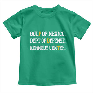 Subtle FDT Toddler T Shirt Vintage Gulf of Mexico Dept Of Defense Kennedy Center TS10 Irish Green Print Your Wear