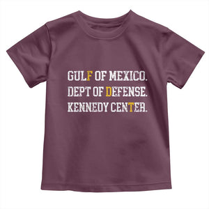 Subtle FDT Toddler T Shirt Vintage Gulf of Mexico Dept Of Defense Kennedy Center TS10 Maroon Print Your Wear