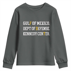 Subtle FDT Youth Sweatshirt Vintage Gulf of Mexico Dept Of Defense Kennedy Center TS10 Dark Heather Print Your Wear