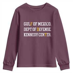 Subtle FDT Youth Sweatshirt Vintage Gulf of Mexico Dept Of Defense Kennedy Center TS10 Maroon Print Your Wear