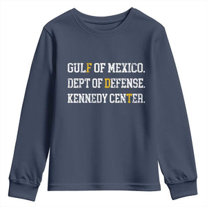Subtle FDT Youth Sweatshirt Vintage Gulf of Mexico Dept Of Defense Kennedy Center TS10 Navy Print Your Wear