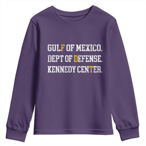 Subtle FDT Youth Sweatshirt Vintage Gulf of Mexico Dept Of Defense Kennedy Center TS10 Purple Print Your Wear