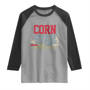 Your Hole is My Goal Inappropriate Cornhole Raglan Shirt Funny Naughty Adult Humor Cornstar TS10 Sport Gray Black Print Your Wear