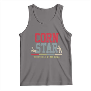 Your Hole is My Goal Inappropriate Cornhole Tank Top Funny Naughty Adult Humor Cornstar TS10 Deep Heather Print Your Wear