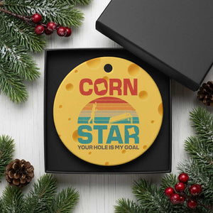 Inappropriate Cornhole Ceramic Ornament Retro Funny Adult Humor Cornstar Your Hole Is My Goal TS10 1pc Yellow Cheese Print Your Wear