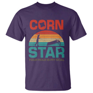 Inappropriate Cornhole T Shirt Retro Funny Adult Humor Cornstar Your Hole Is My Goal TS10 Purple Print Your Wear