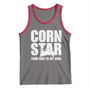 Inappropriate Cornhole Tank Top Funny Adult Humor Cornstar Your Hole Is My Goal TS10 Deep Heather Red Print Your Wear