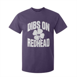 Funny Irish St Patricks Day Shamrock Dibs On The Redhead T Shirt For Kid TS10 Purple Print Your Wear