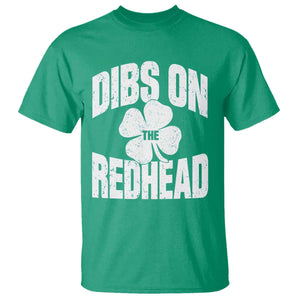 Funny Irish St Patricks Day Shamrock Dibs On The Redhead T Shirt TS10 Irish Green Print Your Wear