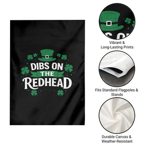 Funny Irish St Patricks Day Dibs On The Redhead Garden Flag Lucky Shamrock Clovers TS10 Print Your Wear