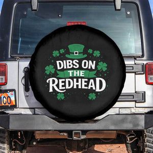 Funny Irish St Patricks Day Dibs On The Redhead Spare Tire Cover Lucky Shamrock Clovers TS10 No hole Black Print Your Wear