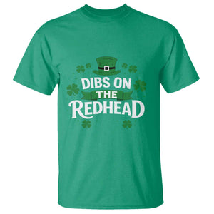 Funny Irish St Patricks Day Dibs On The Redhead T Shirt Lucky Shamrock Clovers TS10 Irish Green Print Your Wear