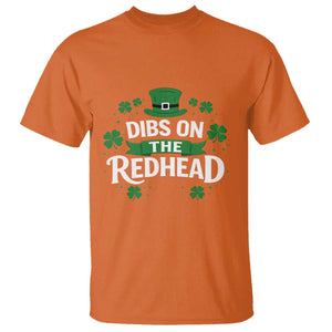 Funny Irish St Patricks Day Dibs On The Redhead T Shirt Lucky Shamrock Clovers TS10 Orange Print Your Wear