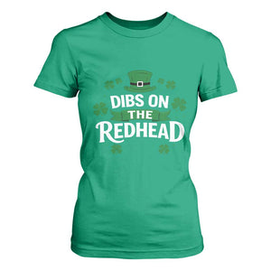 Funny Irish St Patricks Day Dibs On The Redhead T Shirt For Women Lucky Shamrock Clovers TS10 Irish Green Print Your Wear