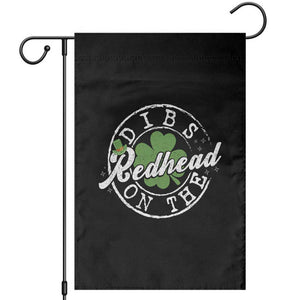 Funny Irish St Patricks Day Dibs On The Redhead Garden Flag Retro Lucky Shamrock TS10 Black Print Your Wear