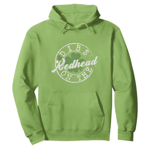Funny Irish St Patricks Day Dibs On The Redhead Hoodie Retro Lucky Shamrock TS10 Lime Print Your Wear