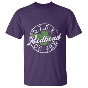 Funny Irish St Patricks Day Dibs On The Redhead T Shirt Retro Lucky Shamrock TS10 Purple Print Your Wear