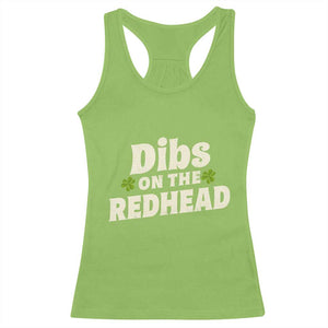 Dibs On The Redhead Racerback Tank Top Funny Irish St Patricks Day Lucky Shamrock TS10 Lime Print Your Wear