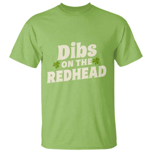 Dibs On The Redhead T Shirt Funny Irish St Patricks Day Lucky Shamrock TS10 Lime Print Your Wear