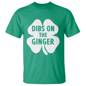 St Patricks Day Shamrock Dibs On The Ginger T Shirt Funny Redhead Irish TS10 Irish Green Print Your Wear