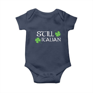Still Italian St Patricks Day Baby Onesie Lucky Shamrock TS10 Navy Print Your Wear
