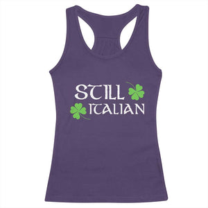 Still Italian St Patricks Day Racerback Tank Top Lucky Shamrock TS10 Purple Print Your Wear